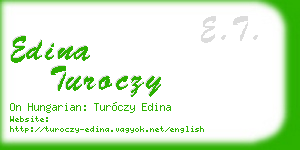 edina turoczy business card